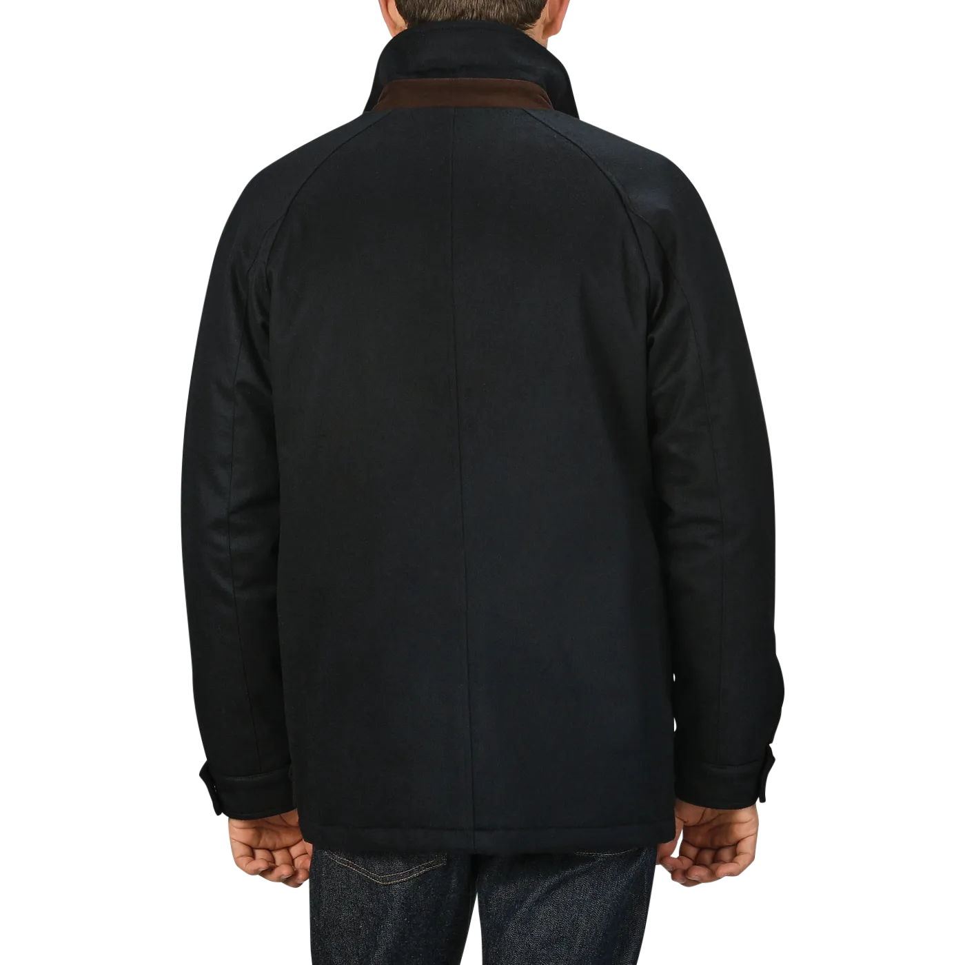 Navy Blue Cashmere Car Coat