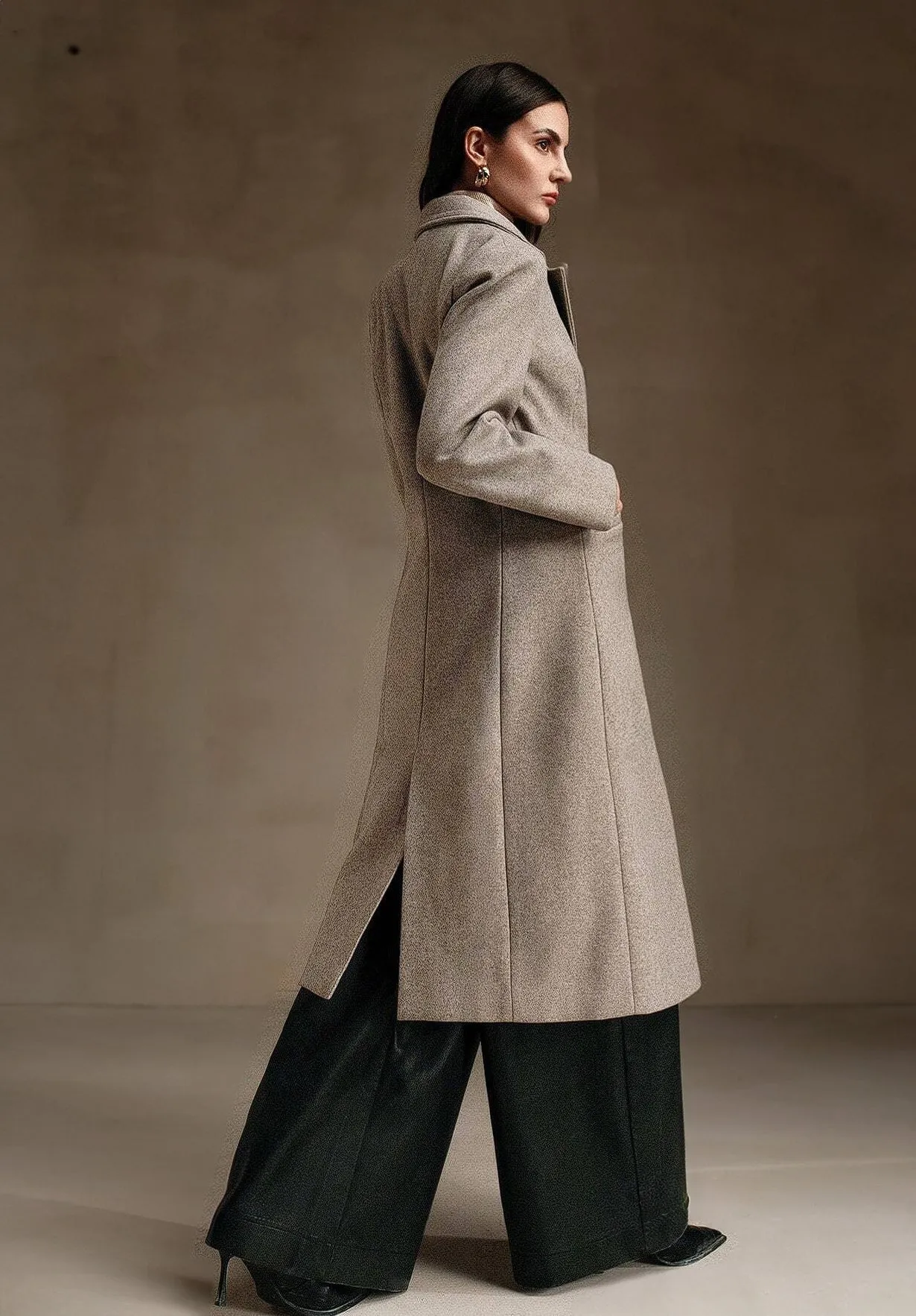 Nixi Double Breast Felt Coat