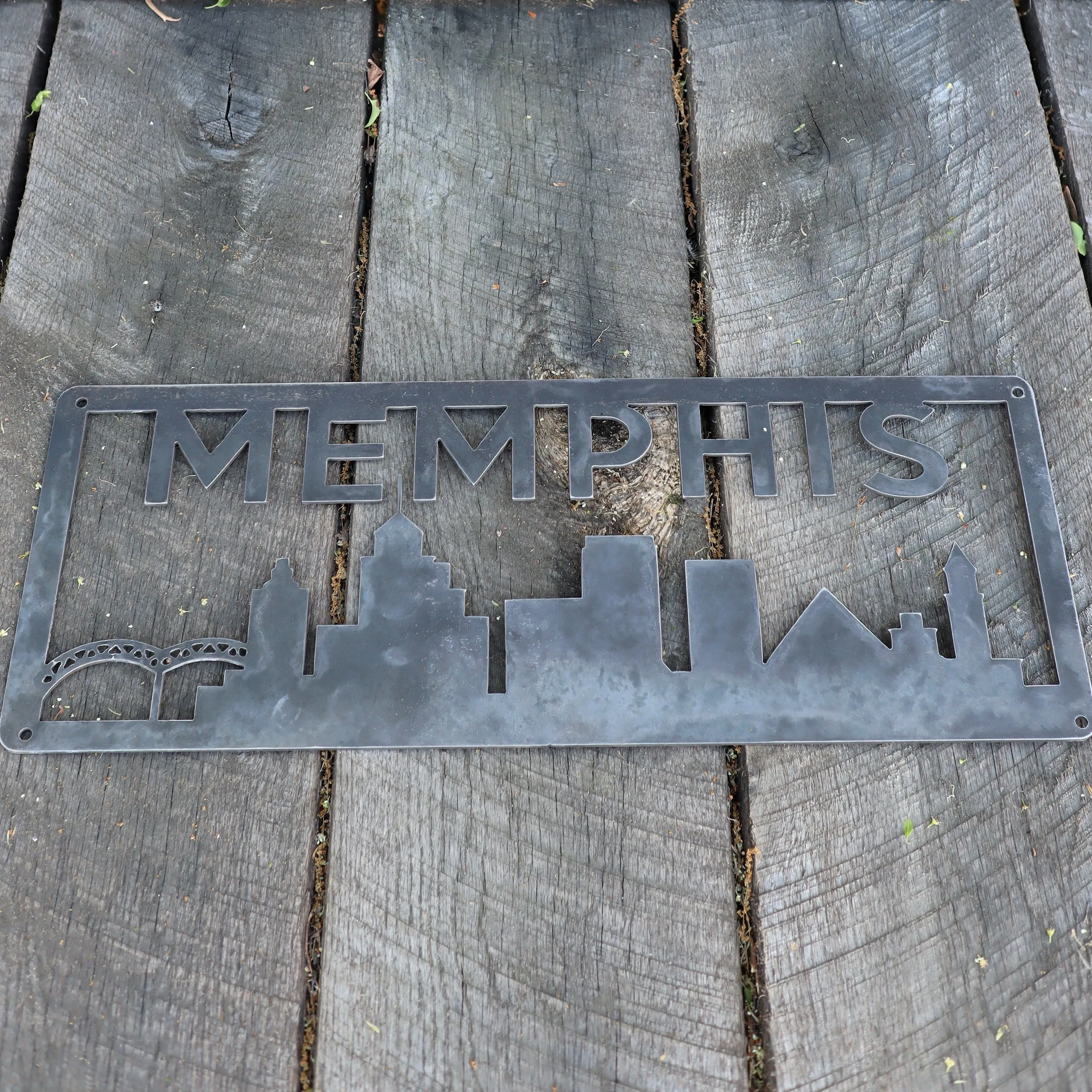 Personalized Metal Memphis Skyline Sign - Memphis, Tennessee Wall Art - Southern Home Decor