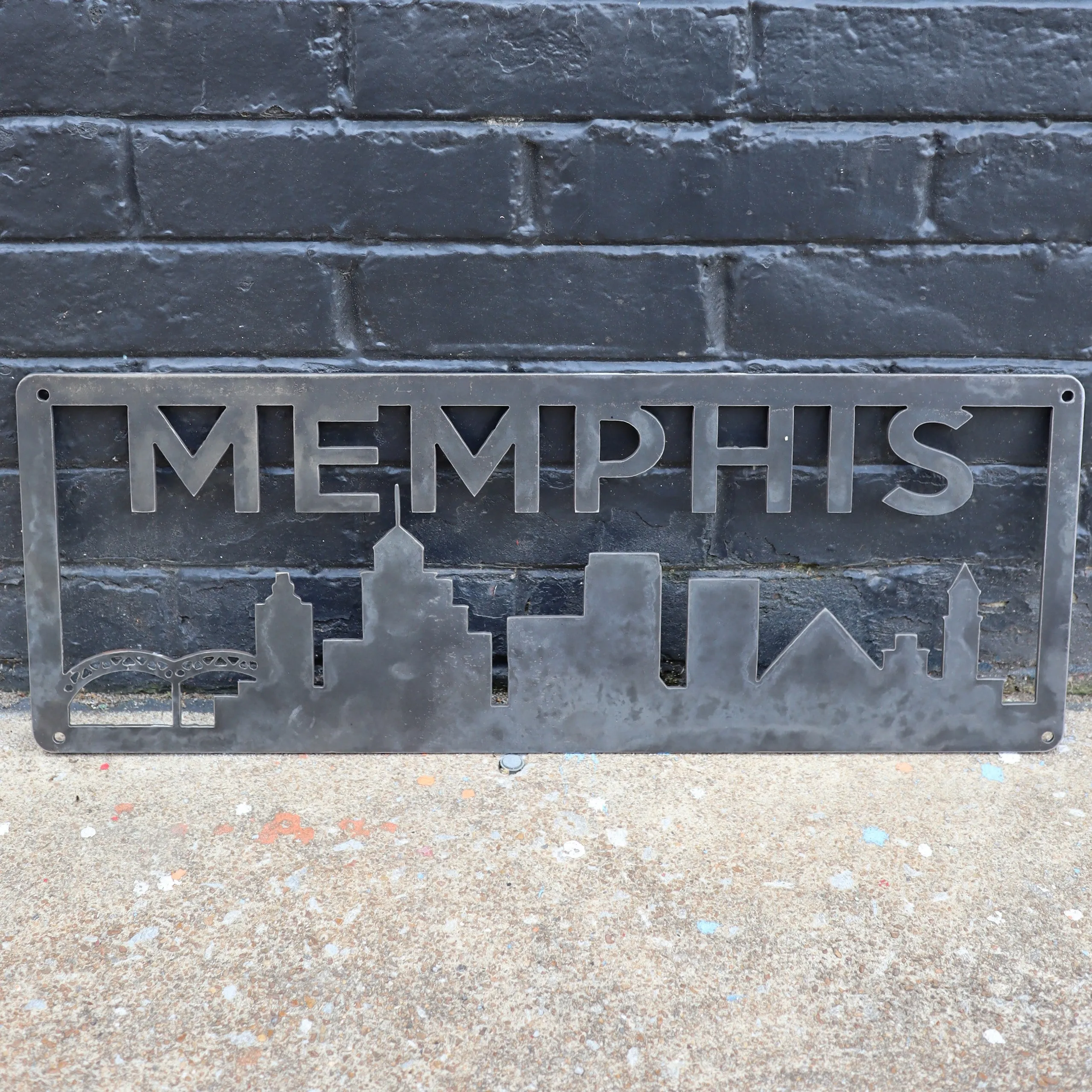 Personalized Metal Memphis Skyline Sign - Memphis, Tennessee Wall Art - Southern Home Decor