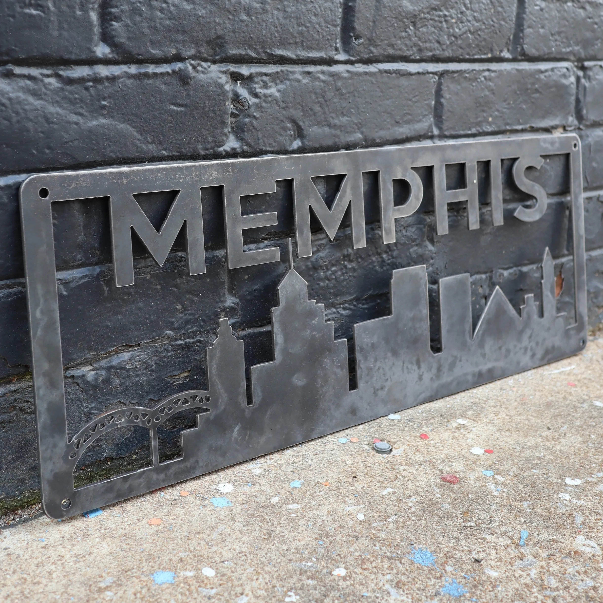 Personalized Metal Memphis Skyline Sign - Memphis, Tennessee Wall Art - Southern Home Decor