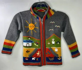 Peruvian Sweater NEW Grey size 3-4