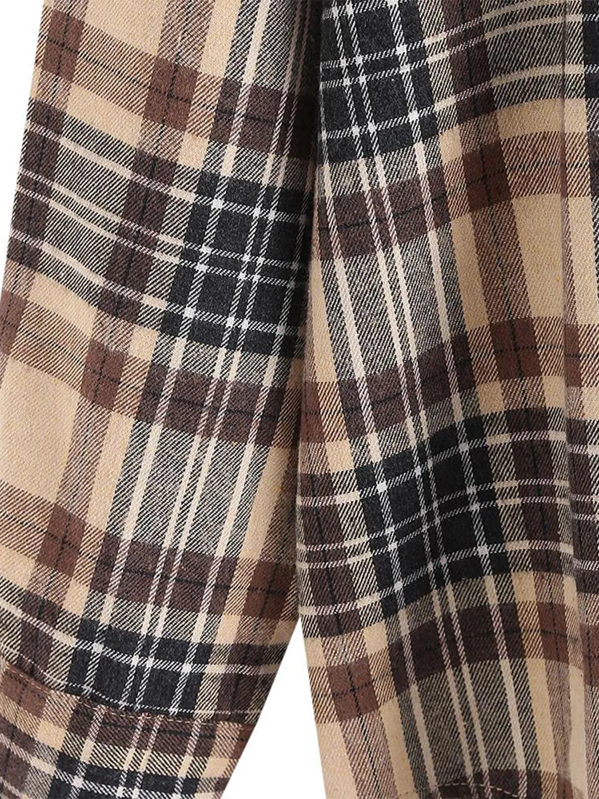 Plaid Long Sleeve Shirt with Pocket