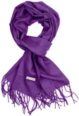 Plain Solid Color Cashmere Feel Classic Soft Luxurious Winter Scarf For Men Women