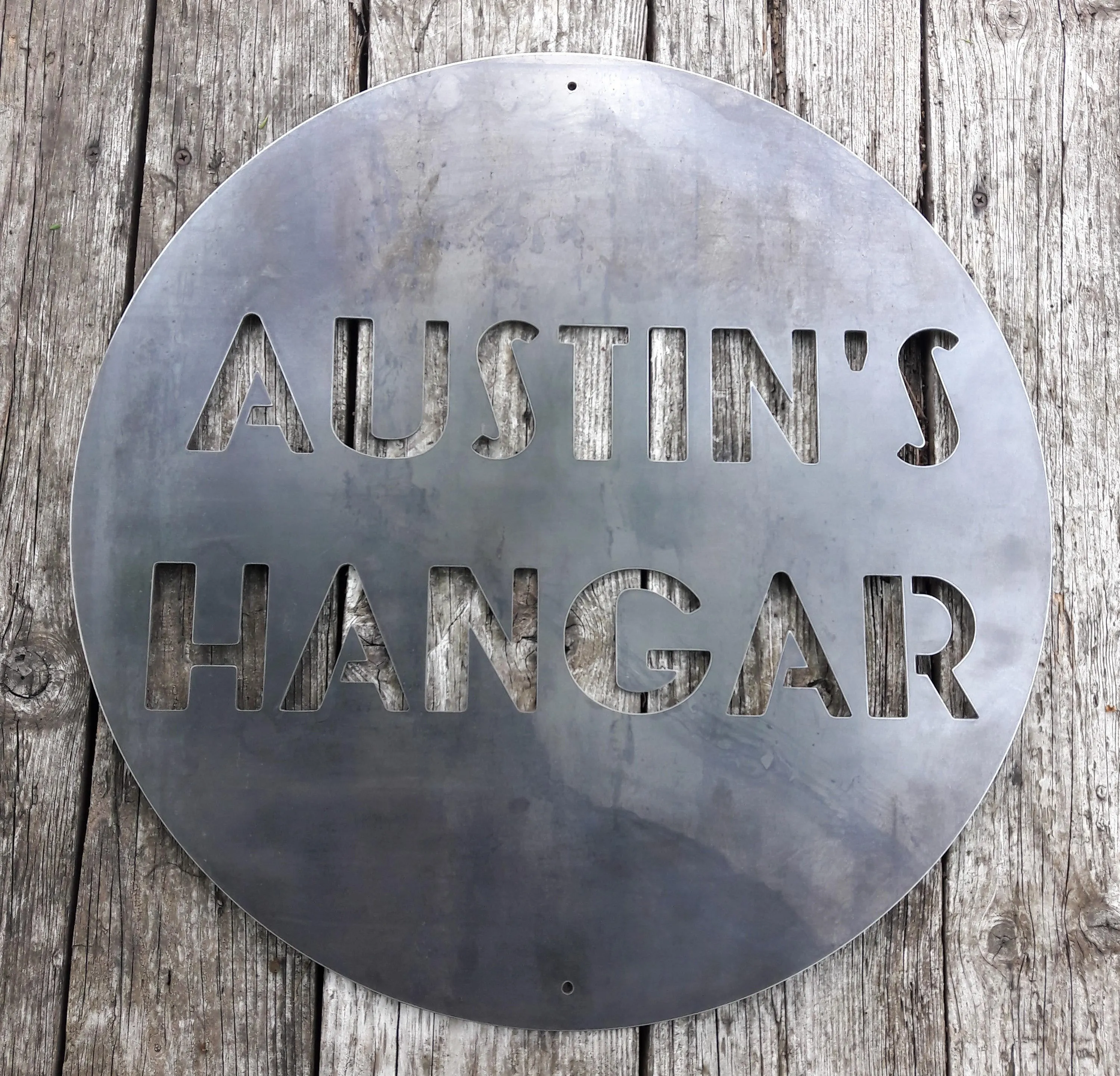 Round metal wall Sign - Personalized Home Decor, Garage Signs, Welcome Signs, Man Cave Signs