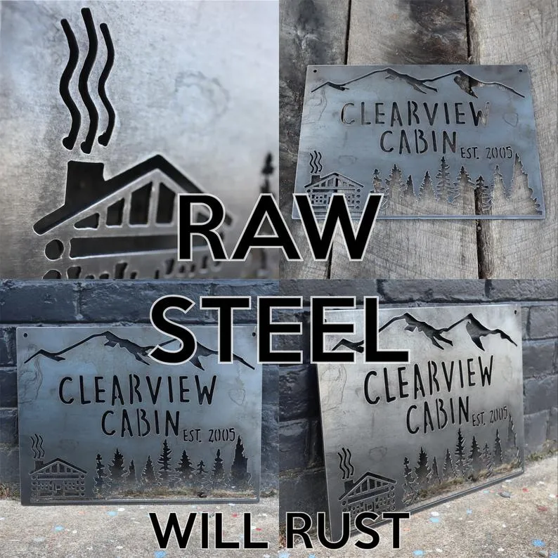 Round metal wall Sign - Personalized Home Decor, Garage Signs, Welcome Signs, Man Cave Signs