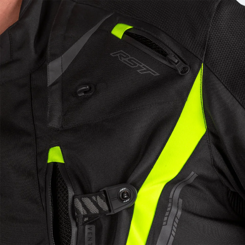 RST PRO SERIES PARAGON 6 CE TEXTILE JACKET [BLACK/FLO YELLOW]