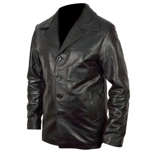 RW Authentic Sheepskin Training Day Black Leather Jacket
