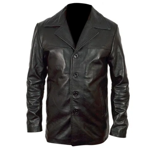 RW Authentic Sheepskin Training Day Black Leather Jacket