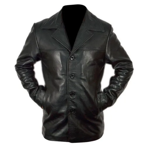 RW Authentic Sheepskin Training Day Black Leather Jacket