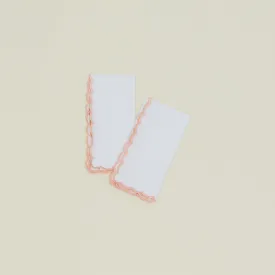 Scalloped Edge Linen Napkin, Set of 2 - Pink