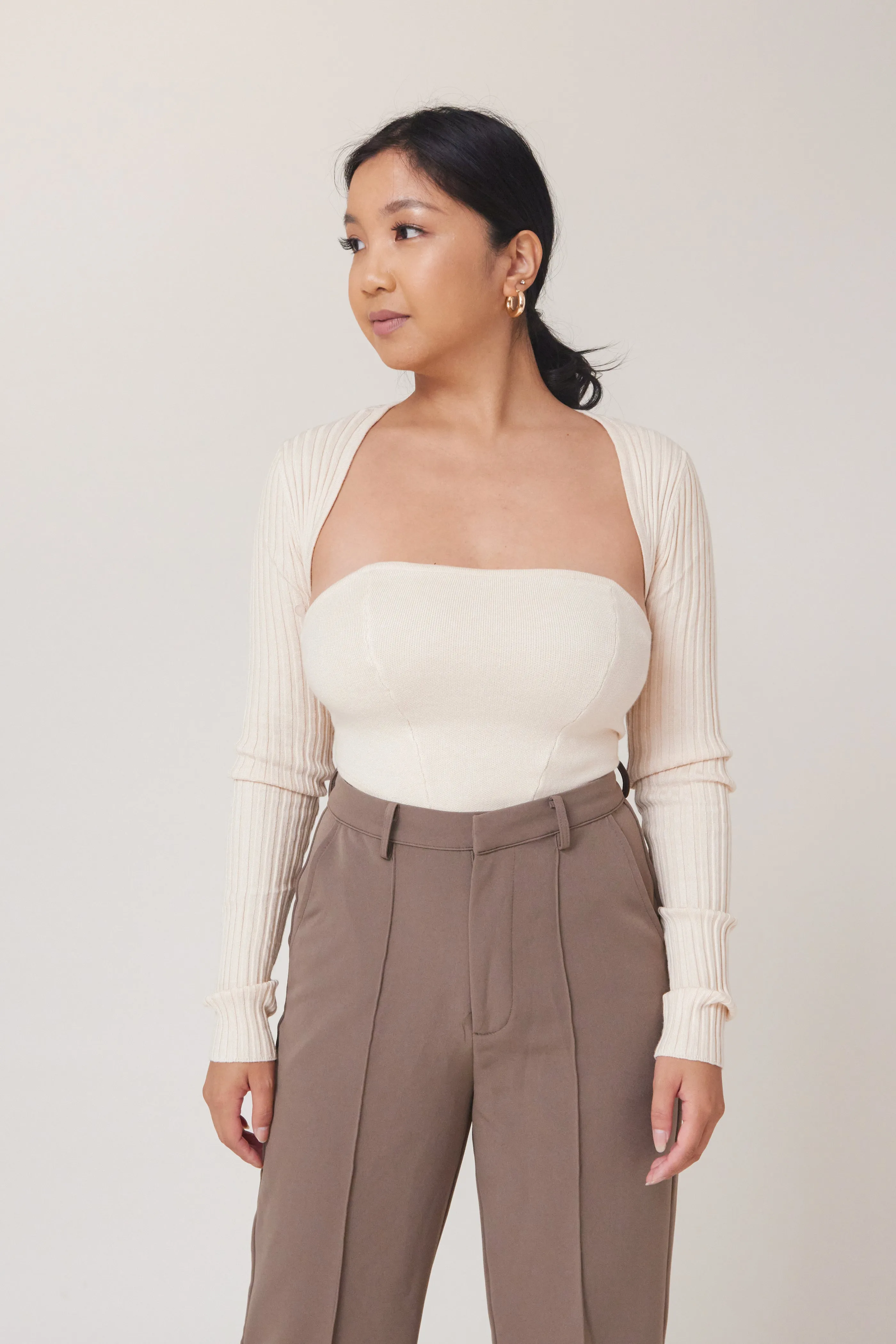 Simple Bolero Set - Cream