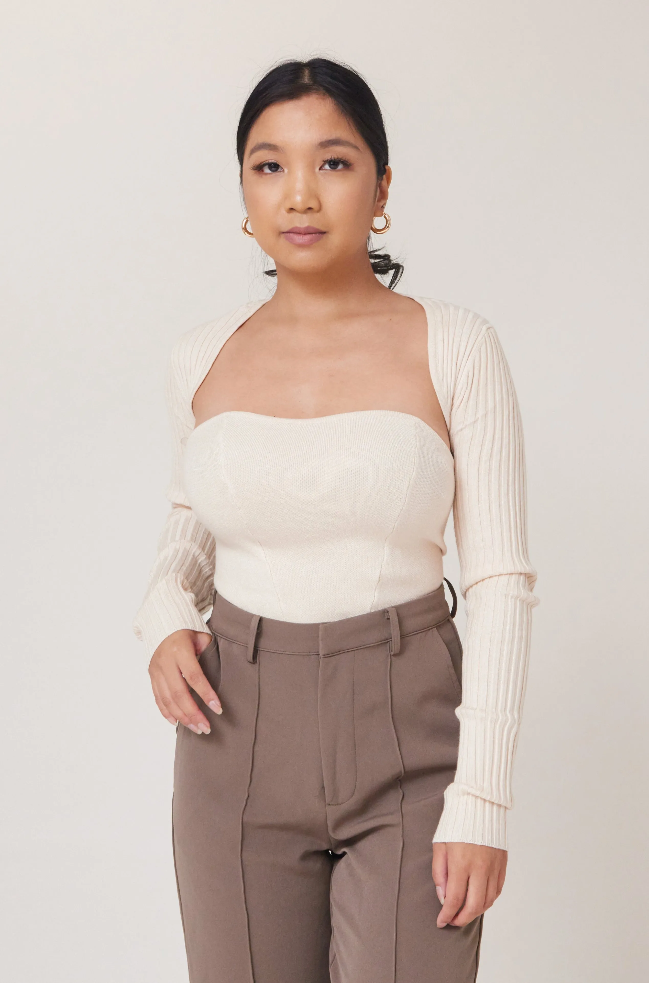 Simple Bolero Set - Cream