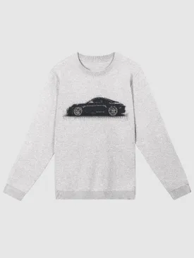Sports-Car Knit Sweater Grey