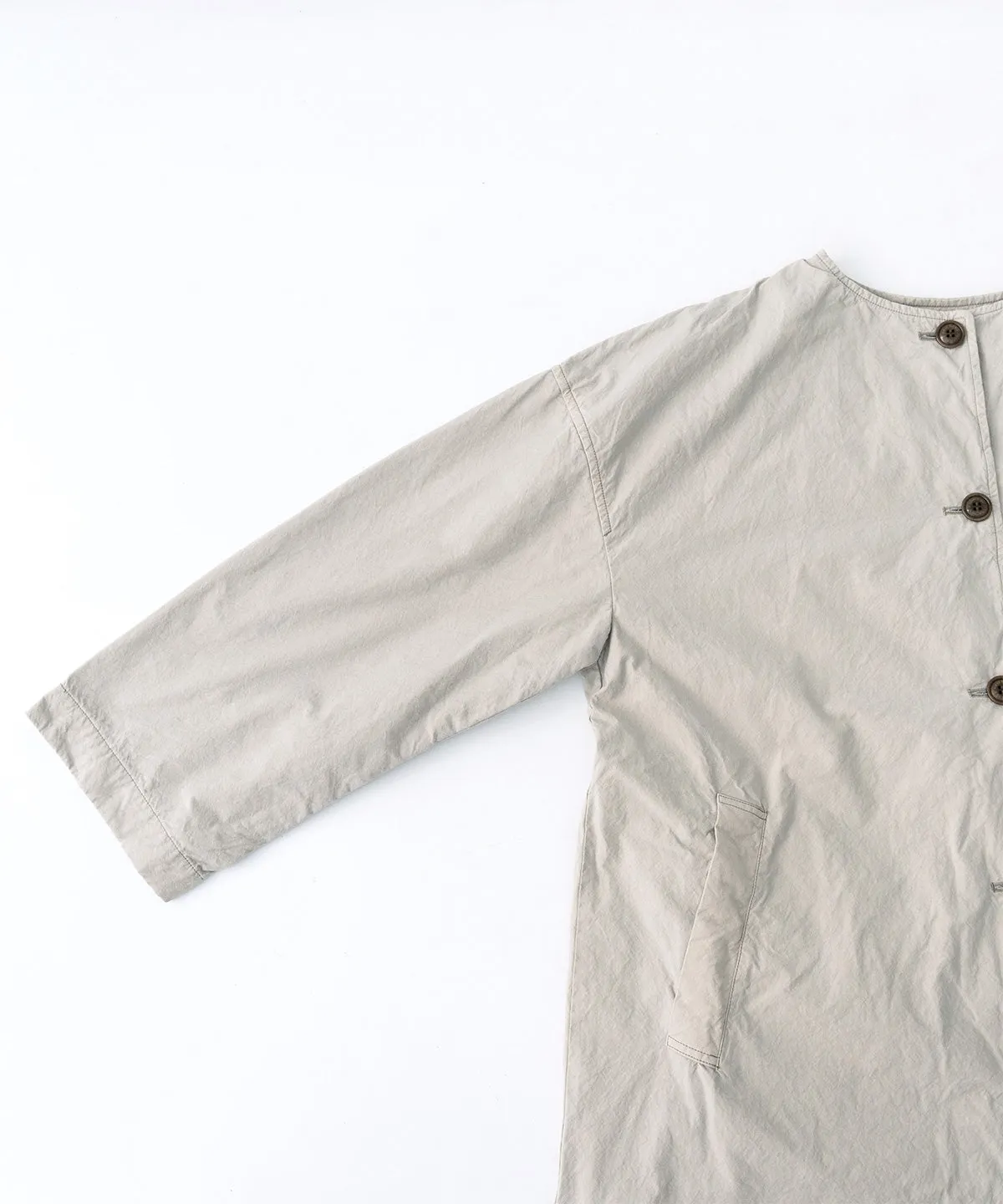 Supima Cotton Collarless Coat