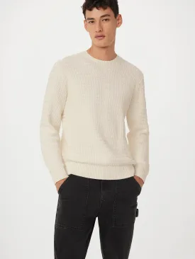The Ribbed Crewneck Sweater in Cloud