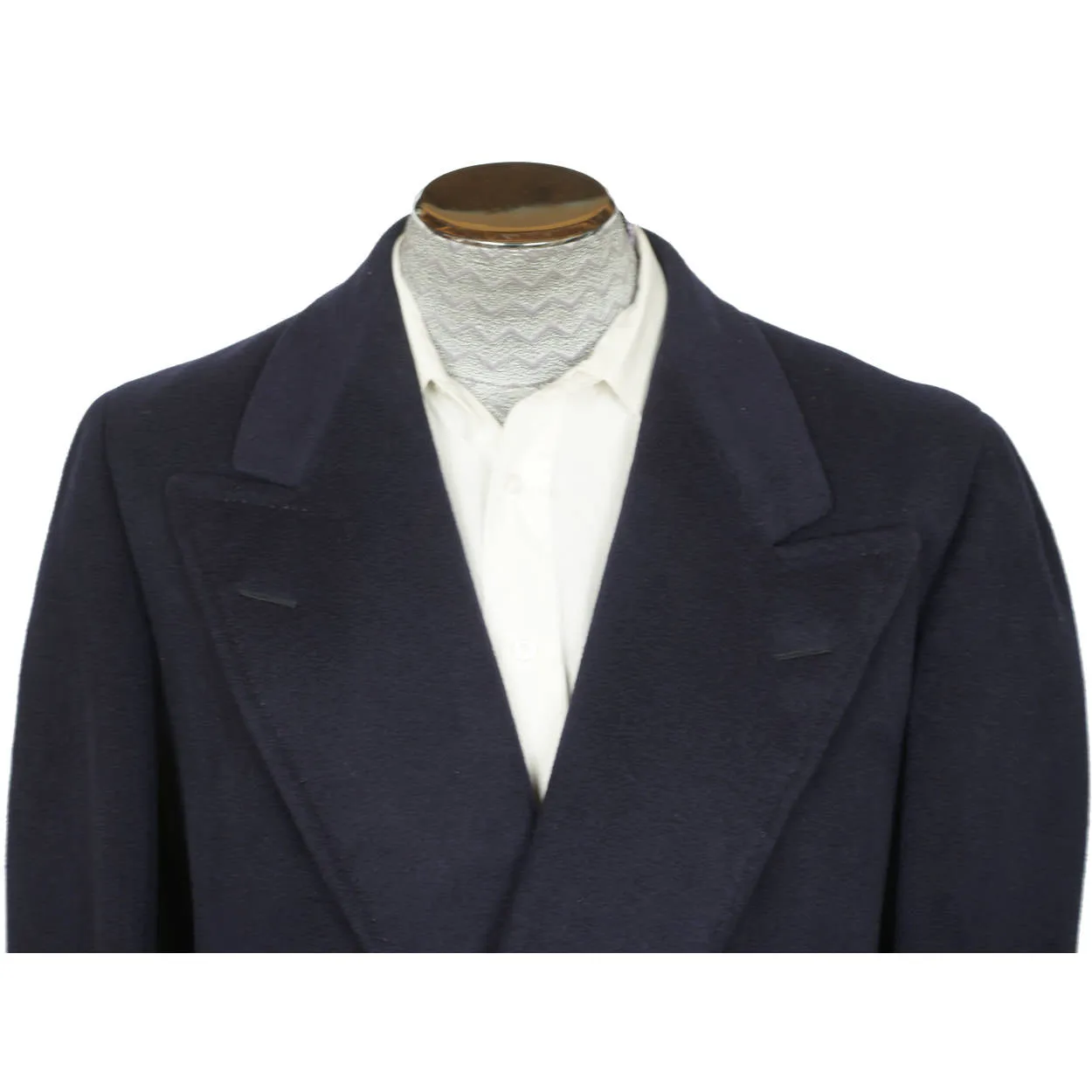 Vintage 1950s Mens Overcoat Harry Gold Montreal Cashmere Blend Wool Coat Sz L XL