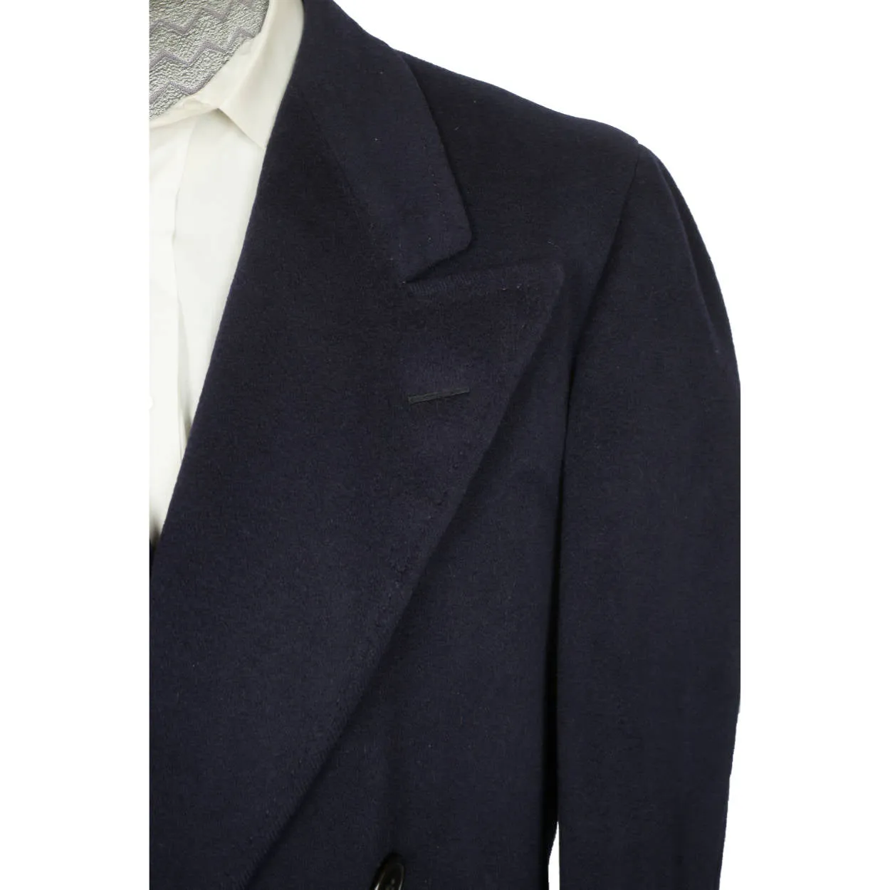 Vintage 1950s Mens Overcoat Harry Gold Montreal Cashmere Blend Wool Coat Sz L XL