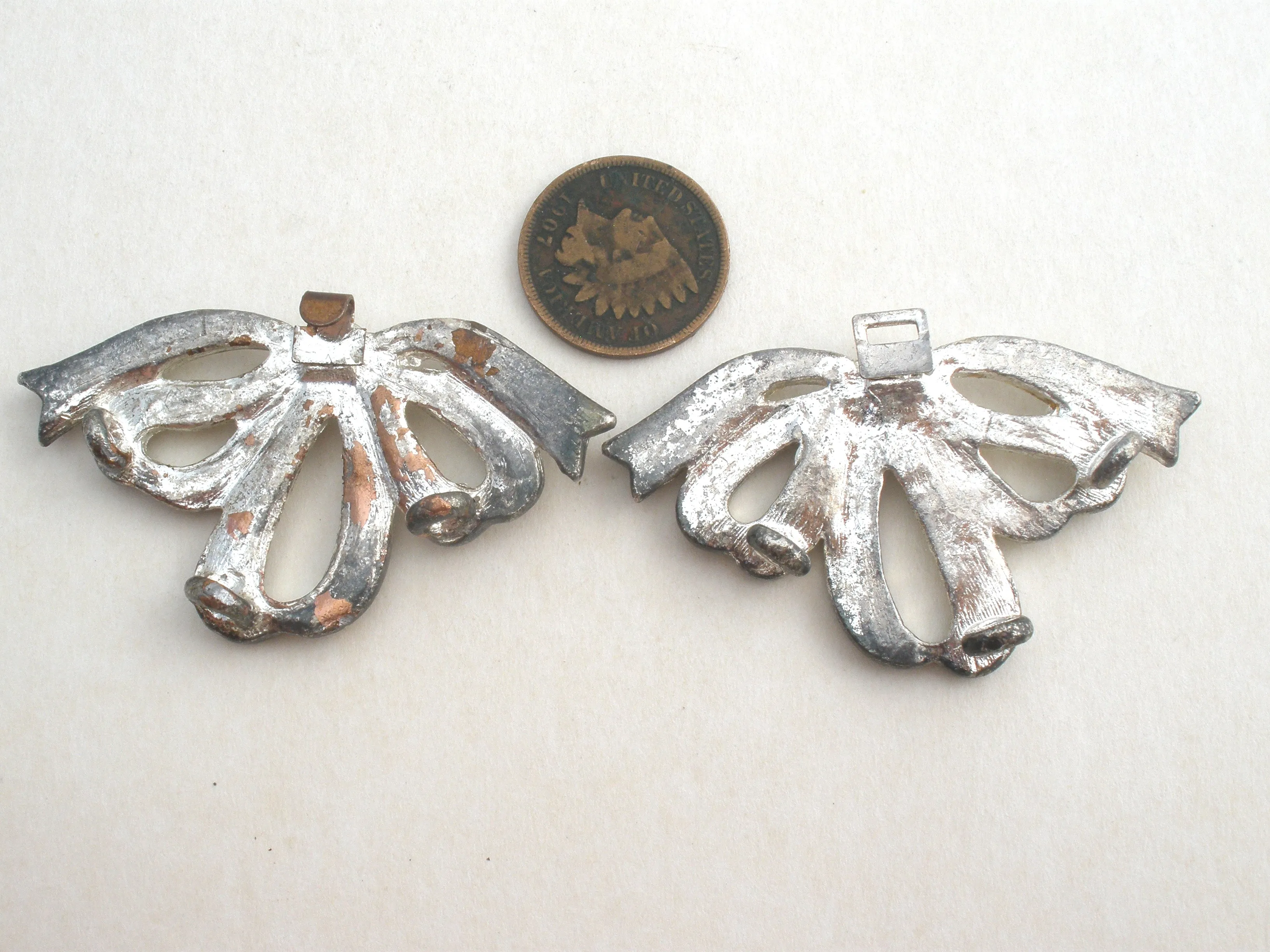 Vintage Clear Rhinestone Cloak Clasp Buckle
